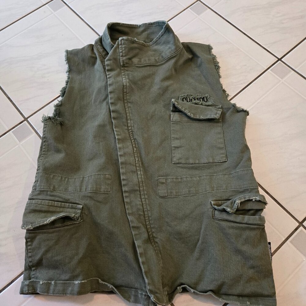 Nununu Olive Green Military Vest 8-9
